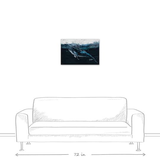 Deep Whale 24" x 16" Canvas Wall Art